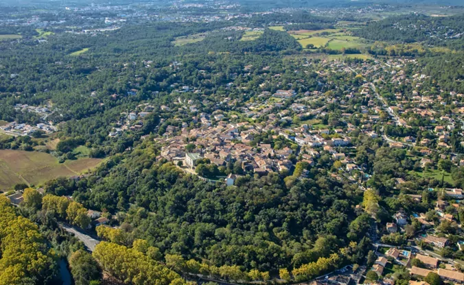 Montferrier-sur-Lez vue du ciel, cadre préservé